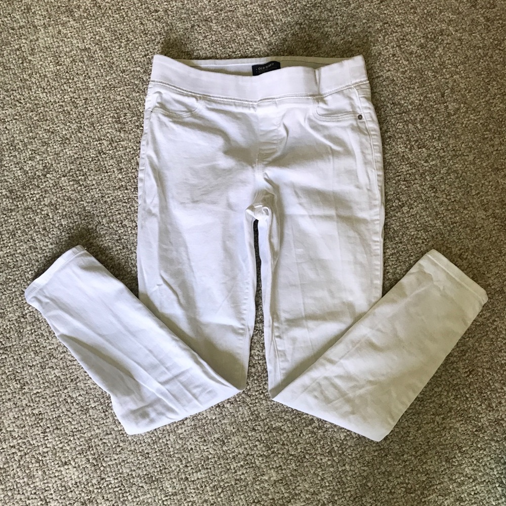 White Pull-On Mid-Rise Rockstar